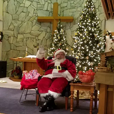 A visit & gifts from Santa